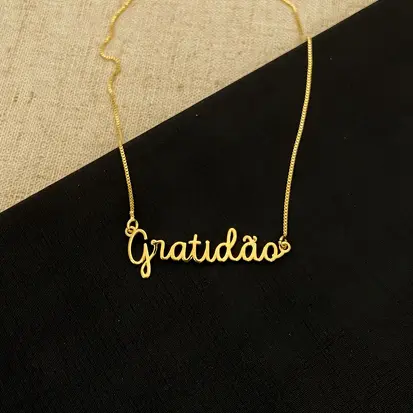 GARGANTILHA GRATIDÃO DOURADO